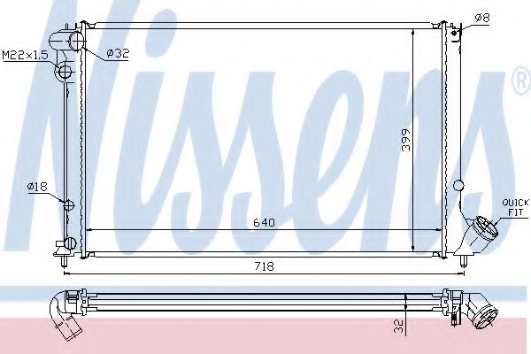 Imagine Radiator, racire motor NISSENS 63732