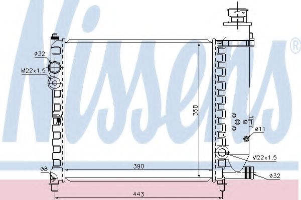 Imagine Radiator, racire motor NISSENS 63740