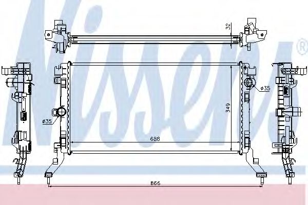 Imagine Radiator, racire motor NISSENS 637603