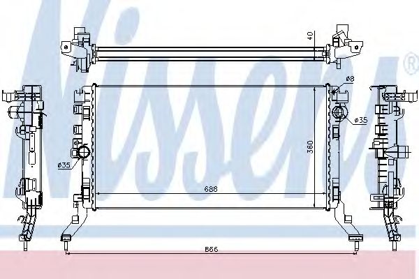 Imagine Radiator, racire motor NISSENS 637619