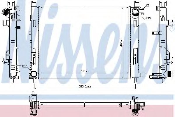 Imagine Radiator, racire motor NISSENS 637624