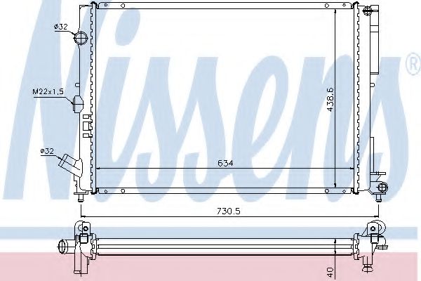 Imagine Radiator, racire motor NISSENS 63851A