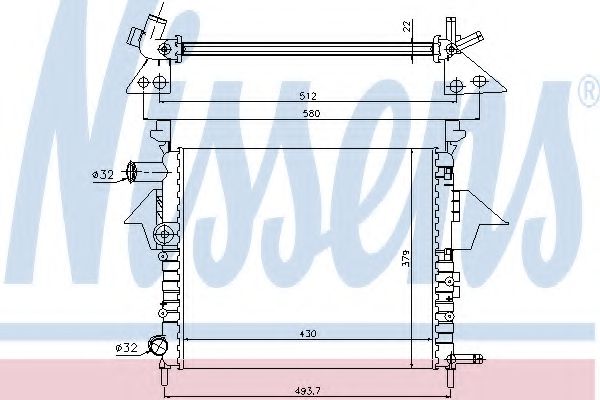 Imagine Radiator, racire motor NISSENS 63856