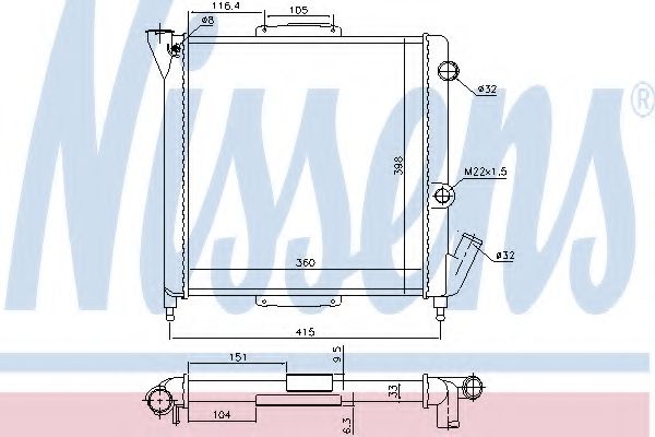 Imagine Radiator, racire motor NISSENS 63867