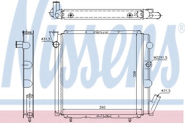 Imagine Radiator, racire motor NISSENS 63934A