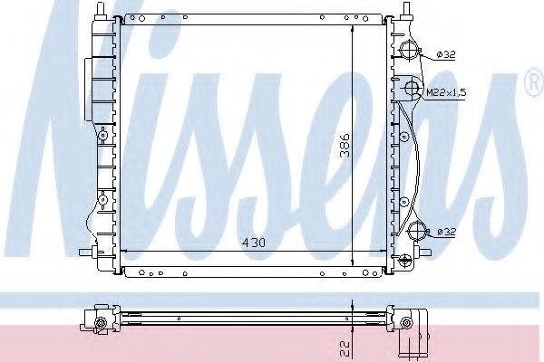 Imagine Radiator, racire motor NISSENS 63968A