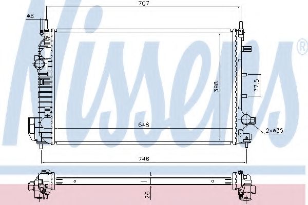 Imagine Radiator, racire motor NISSENS 640302