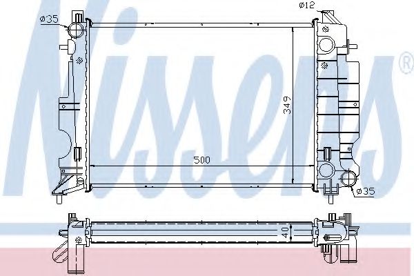 Imagine Radiator, racire motor NISSENS 64035A