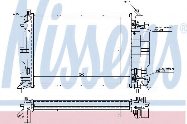 Imagine Radiator, racire motor NISSENS 64036A