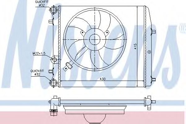 Imagine Radiator, racire motor NISSENS 64103