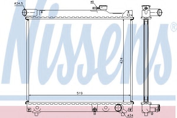 Imagine Radiator, racire motor NISSENS 64165