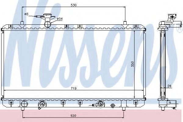 Imagine Radiator, racire motor NISSENS 64166A