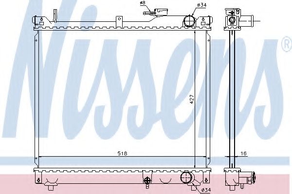 Imagine Radiator, racire motor NISSENS 641756