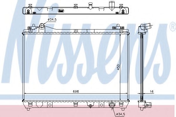 Imagine Radiator, racire motor NISSENS 64202