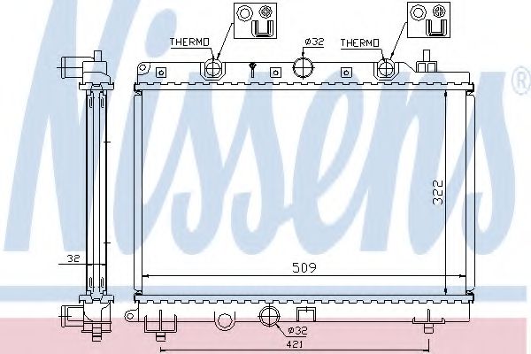 Imagine Radiator, racire motor NISSENS 64304A