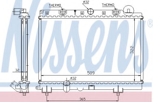 Imagine Radiator, racire motor NISSENS 64305A