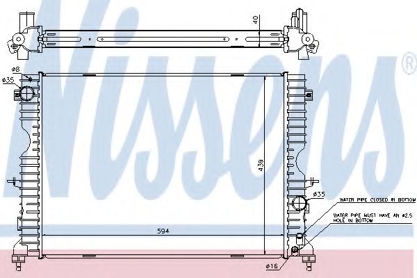 Imagine Radiator, racire motor NISSENS 64312A