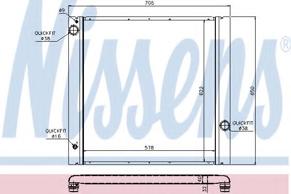 Imagine Radiator, racire motor NISSENS 64314