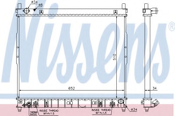 Imagine Radiator, racire motor NISSENS 64318