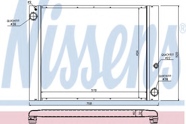 Imagine Radiator, racire motor NISSENS 64325