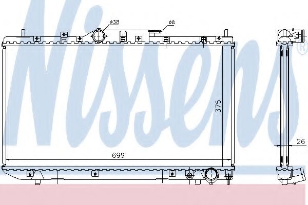 Imagine Radiator, racire motor NISSENS 64643A