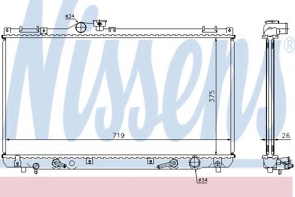 Imagine Radiator, racire motor NISSENS 64653A