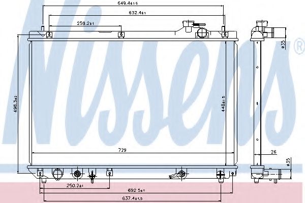 Imagine Radiator, racire motor NISSENS 64659