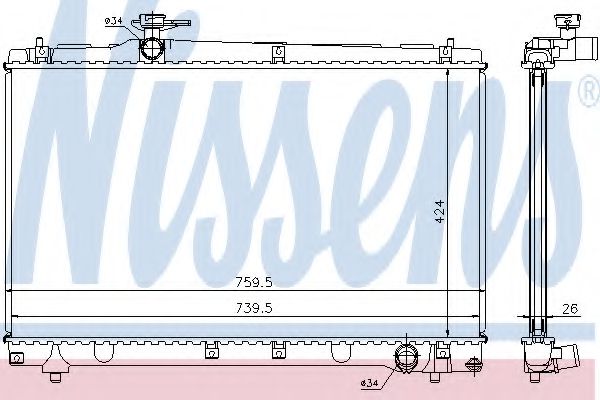 Imagine Radiator, racire motor NISSENS 64670A