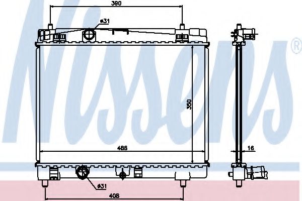 Imagine Radiator, racire motor NISSENS 64671A