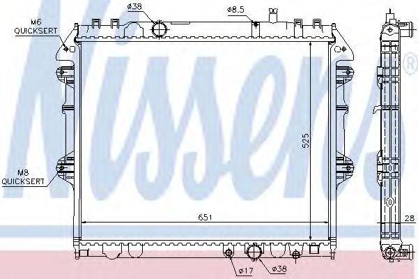 Imagine Radiator, racire motor NISSENS 646807