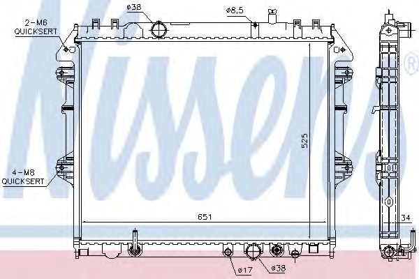 Imagine Radiator, racire motor NISSENS 646897