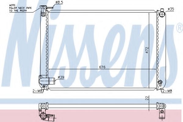 Imagine Radiator, racire motor NISSENS 646913