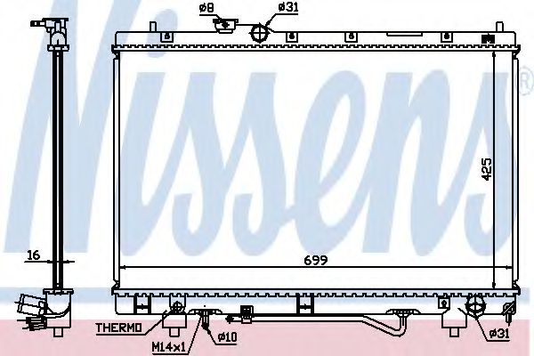 Imagine Radiator, racire motor NISSENS 64796A