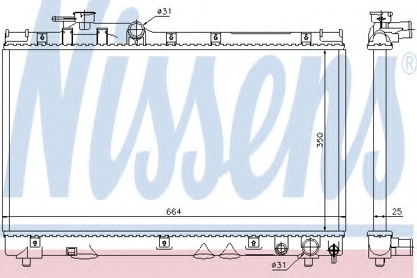 Imagine Radiator, racire motor NISSENS 64855