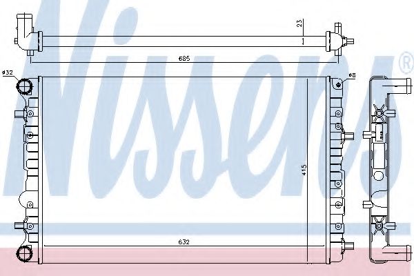 Imagine Radiator, racire motor NISSENS 65326