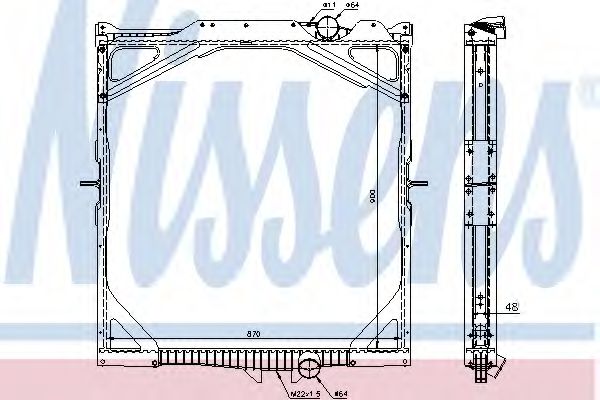 Imagine Radiator, racire motor NISSENS 65462A