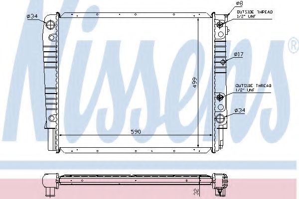 Imagine Radiator, racire motor NISSENS 65542A