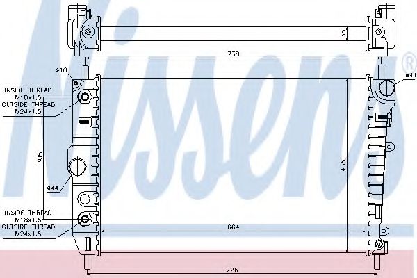 Imagine Radiator, racire motor NISSENS 66700