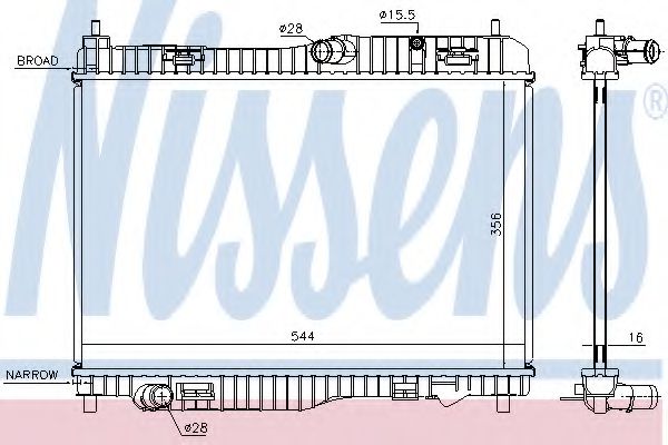 Imagine Radiator, racire motor NISSENS 66858