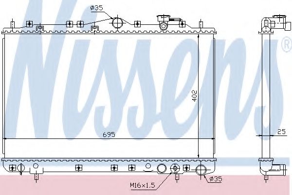 Imagine Radiator, racire motor NISSENS 67004