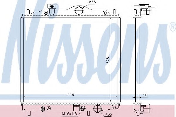 Imagine Radiator, racire motor NISSENS 67100