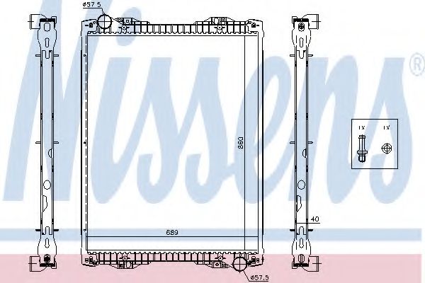 Imagine Radiator, racire motor NISSENS 67259A