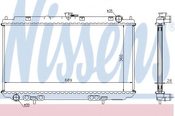 Imagine Radiator, racire motor NISSENS 67349A