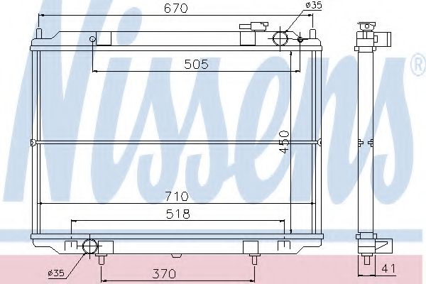 Imagine Radiator, racire motor NISSENS 67356