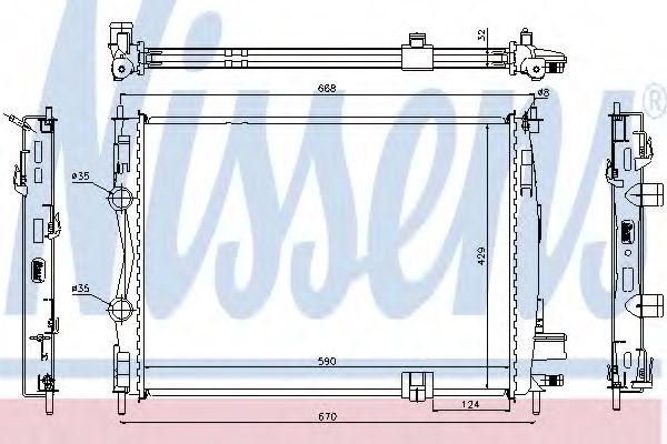 Imagine Radiator, racire motor NISSENS 67360