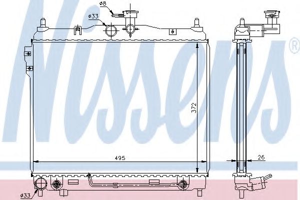 Imagine Radiator, racire motor NISSENS 67487