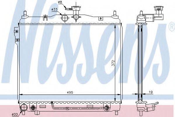 Imagine Radiator, racire motor NISSENS 67496