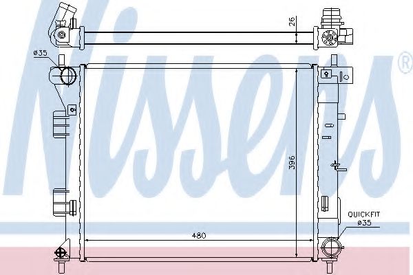 Imagine Radiator, racire motor NISSENS 67607