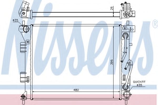 Imagine Radiator, racire motor NISSENS 67608