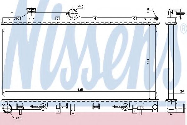 Imagine Radiator, racire motor NISSENS 67716